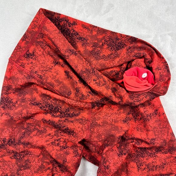 Lululemon Align Pant 28" *Lunar New Year Sz 8 Intricate Oasis Love Red Luxtreme - Picture 6 of 9
